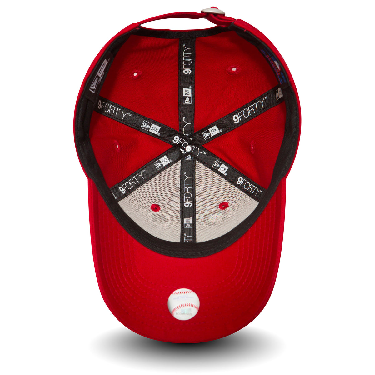 This is a Youth MLB Essential New York Yankees Essential 9FORTY cap in red. 2