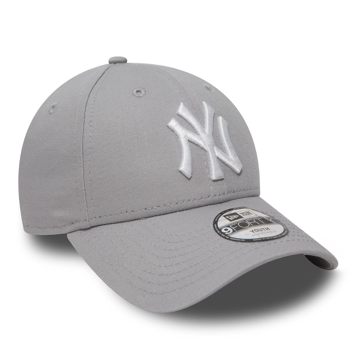 This is a Youth MLB Essential New York Yankees 9FORTY cap in grey. 4