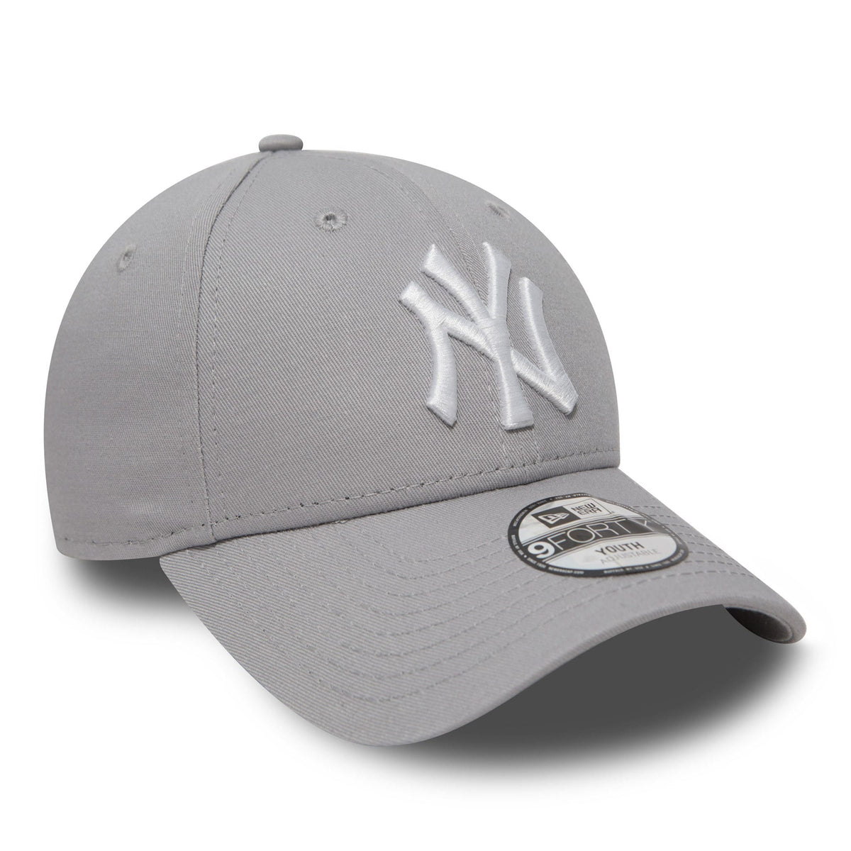 This is a Youth MLB Essential New York Yankees 9FORTY cap in grey. 4