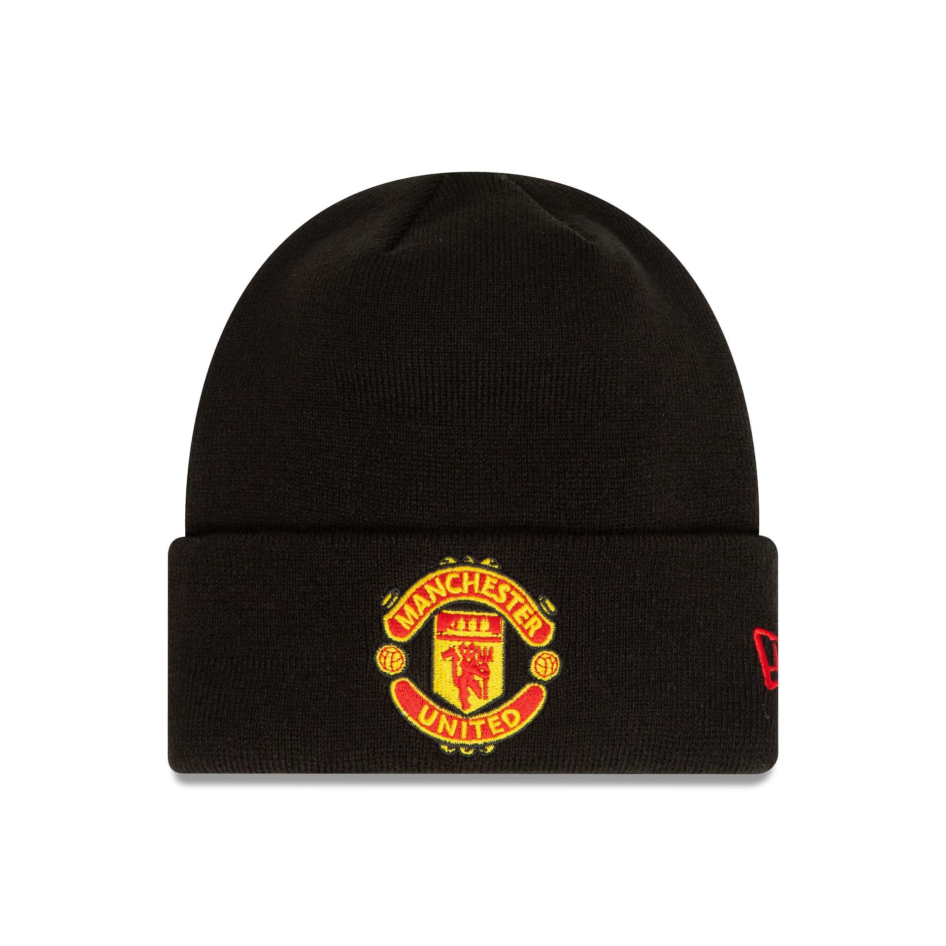 This is a Manchester United Essential Black Beanie Hat 1