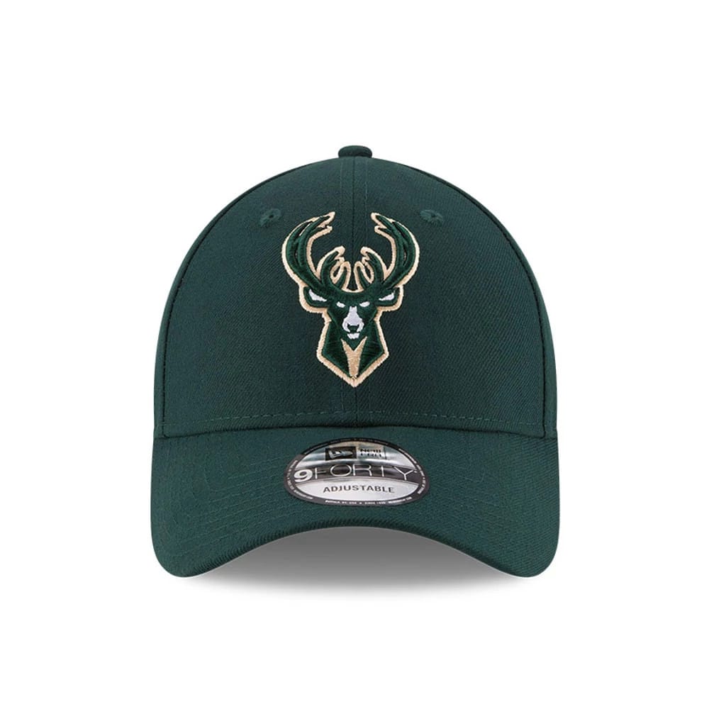 This is a Milwaukee Bucks The League Green 9FORTY Cap 2