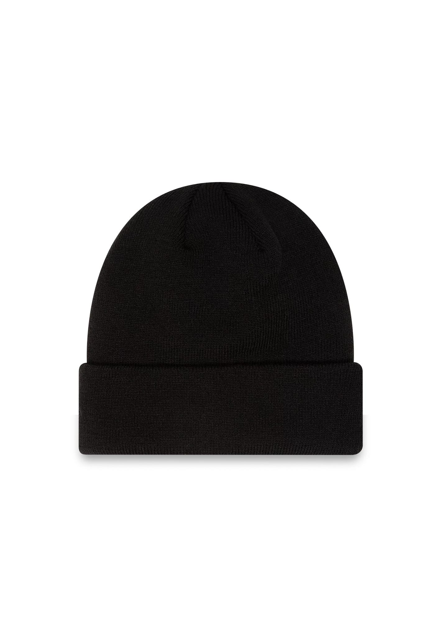This is a New York Yankees Essential All Black Cuff Beanie Hat 2