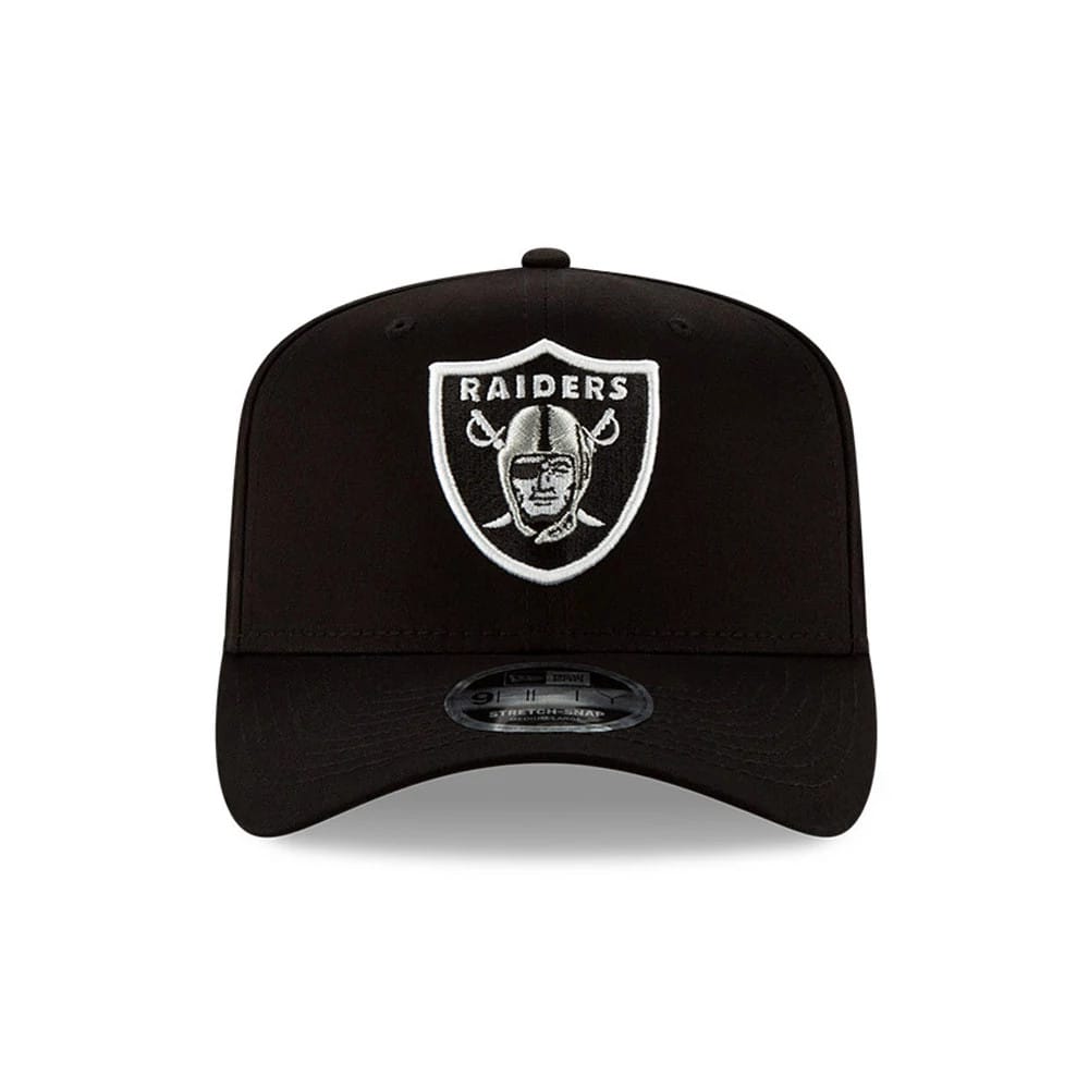 This is a Las Vegas Raiders Black 9FIFTY Stretch Snap Cap 2