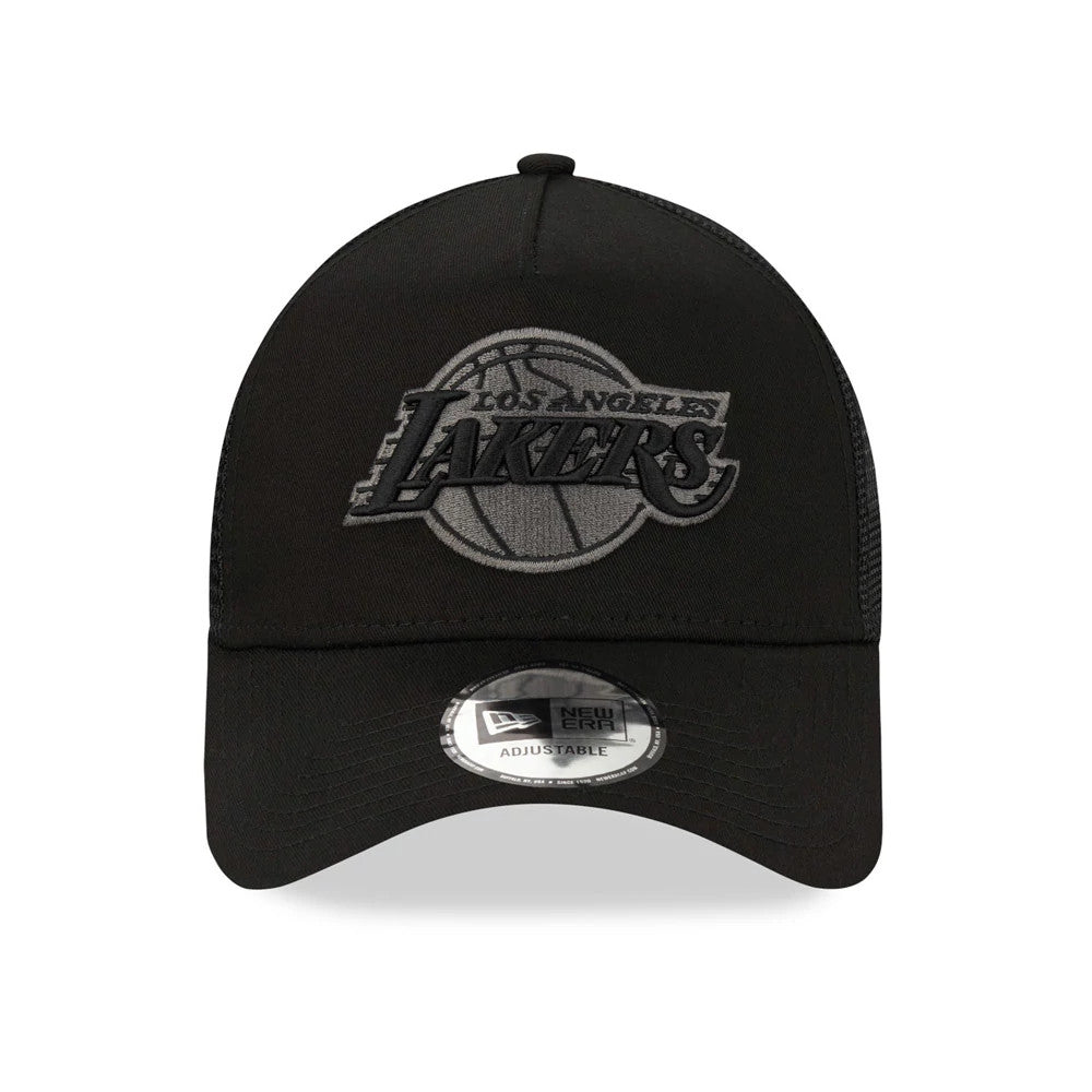 This is a LA Lakers Tonal Black A-Frame Trucker Cap 2