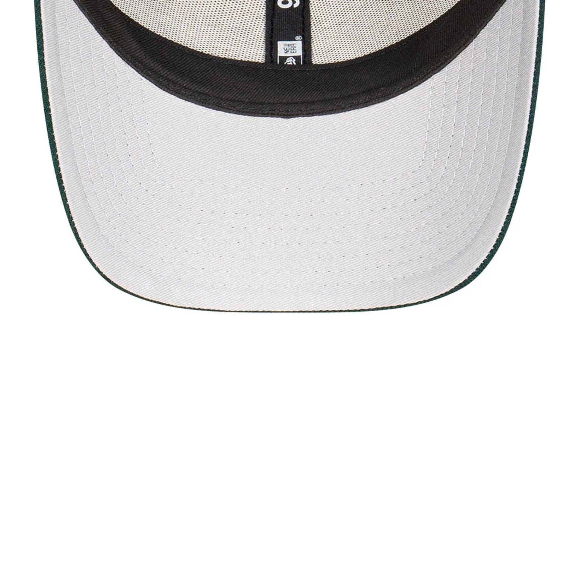 Pictured is this MLB Premium Felt Oakland Athletics 9FORTY cap in dark green. 2