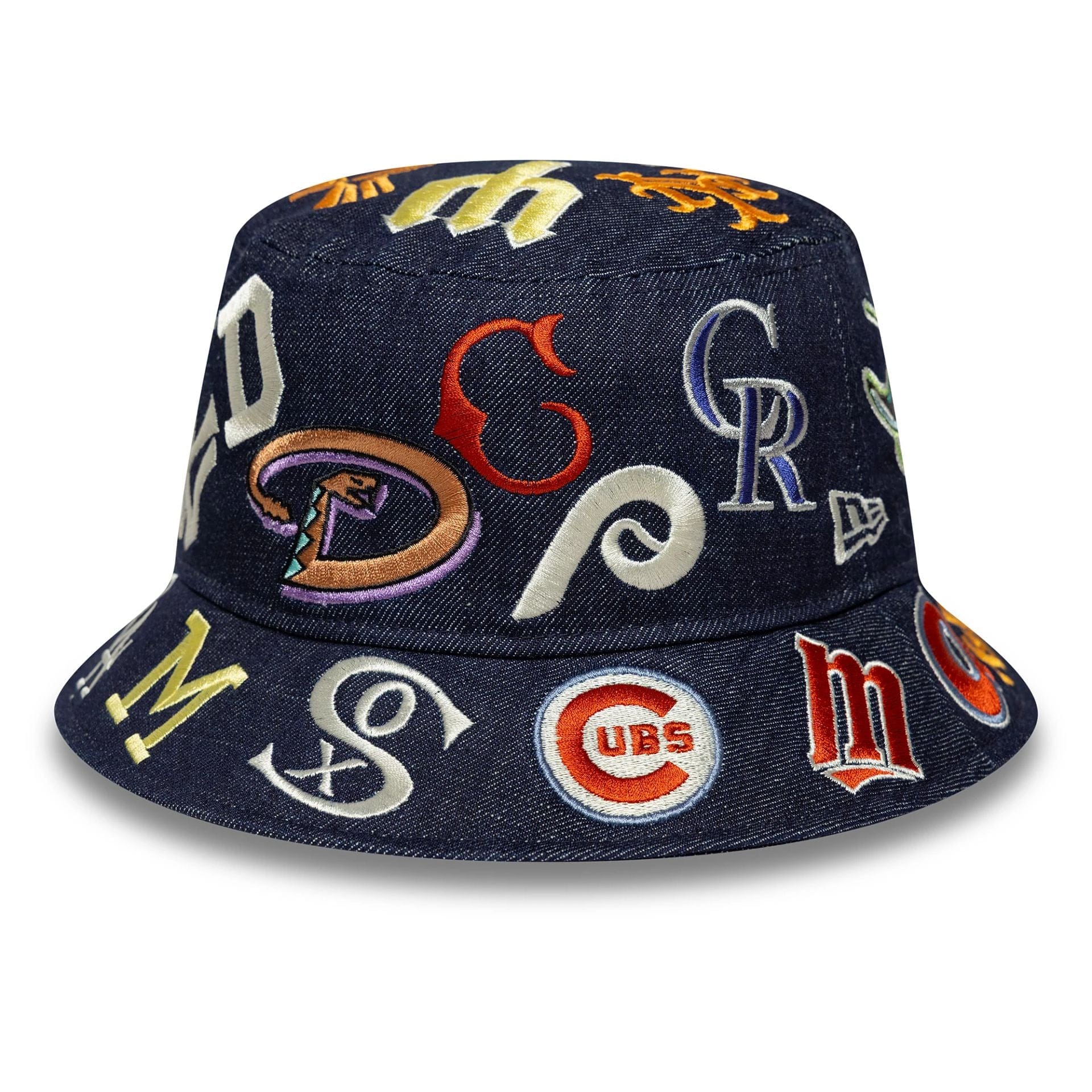 This is a MLB All Over Black Bucket Hat 1