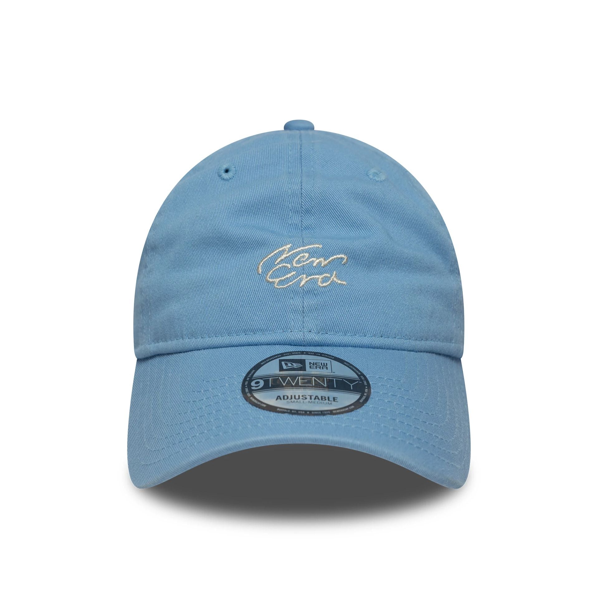 This is a New Era Japan Handwritten Light Blue 9TWENTY Adjustable Cap 2