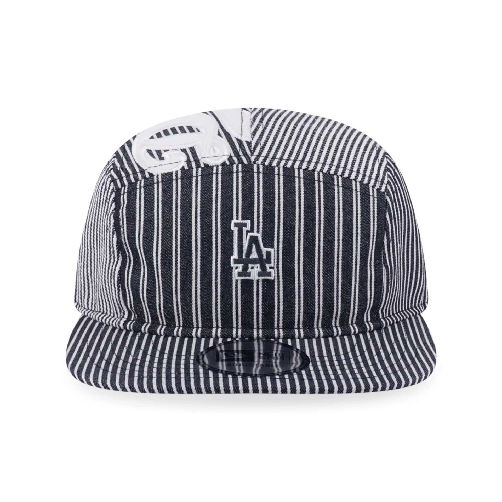 This is a LA Dodgers MLB Patchwork Grey Camper Adjustable Cap 2