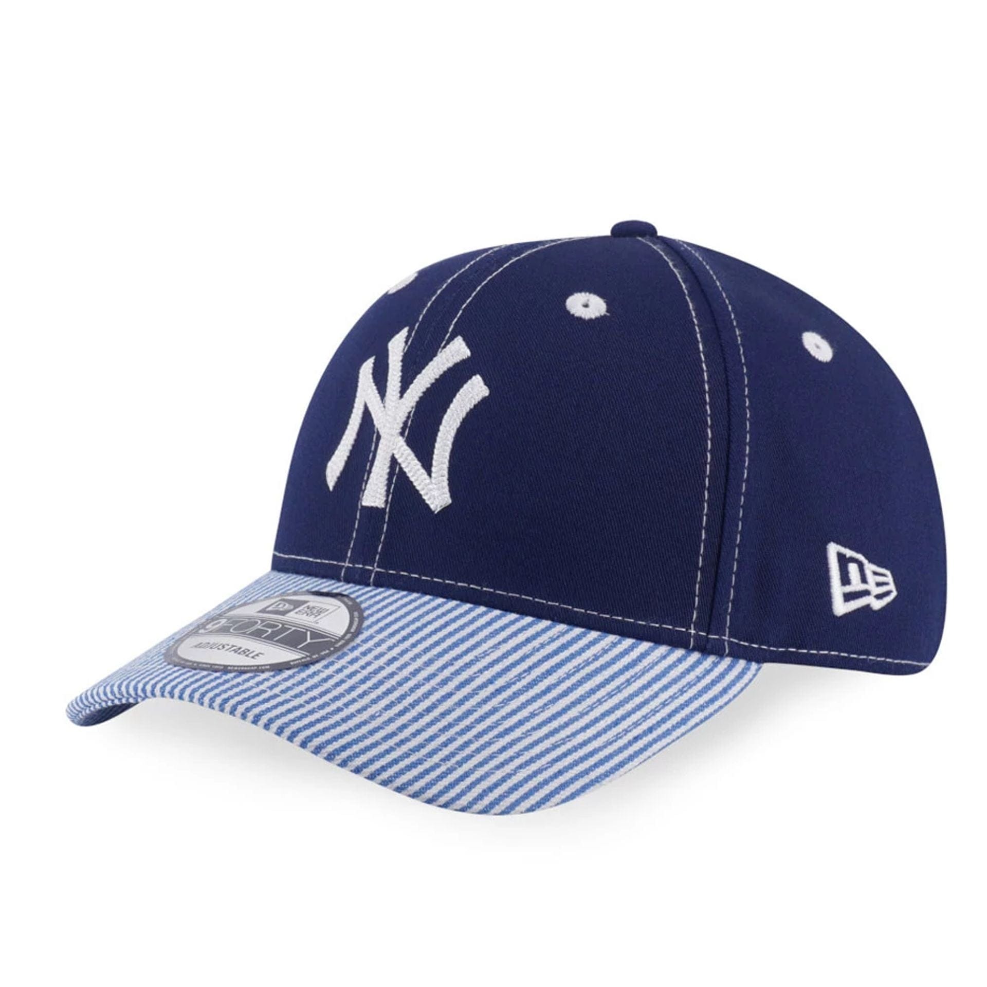 This is a New York Yankees MLB Patchwork Dark Blue 9FORTY Adjustable Cap 1