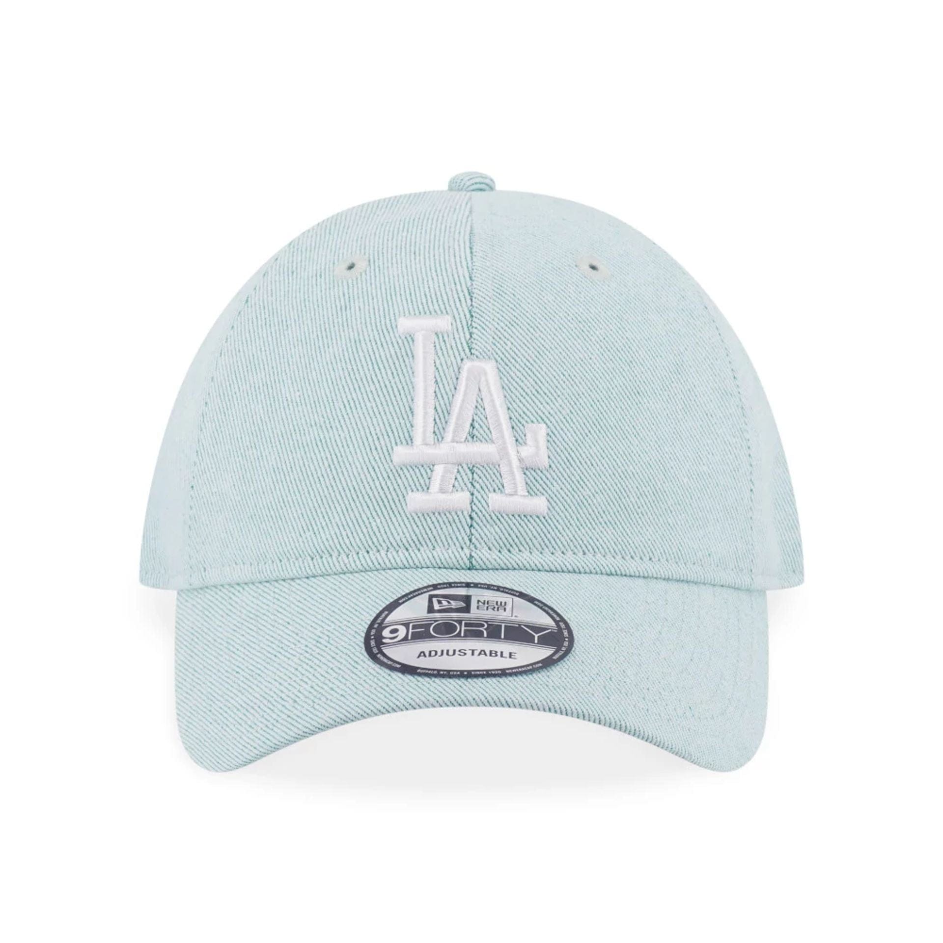 This is a LA Dodgers MLB Pastel Open Green 9FORTY Adjustable Cap 2