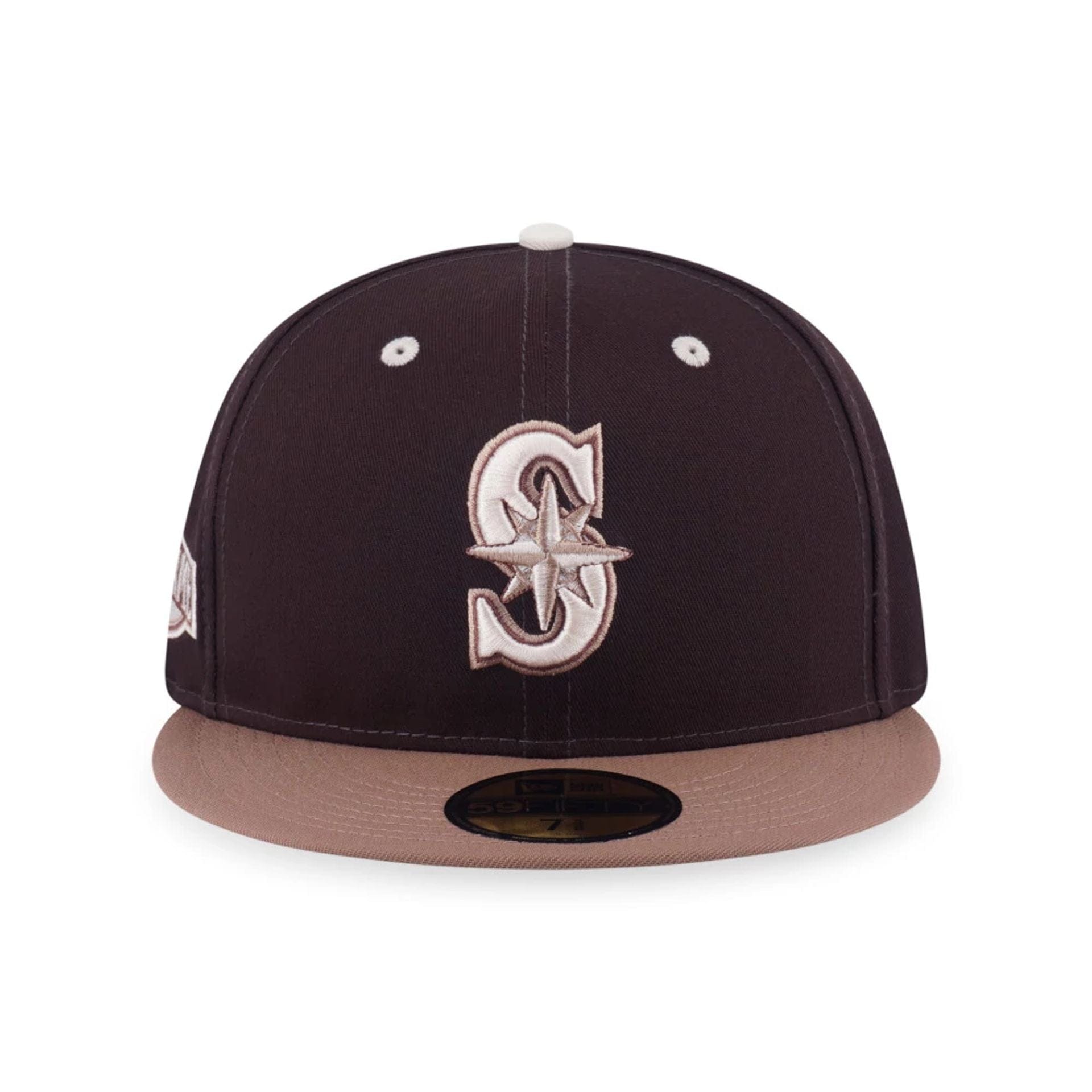 This is a Seattle Mariners MLB Iced Latte Dark Brown 59FIFTY Fitted Cap 2