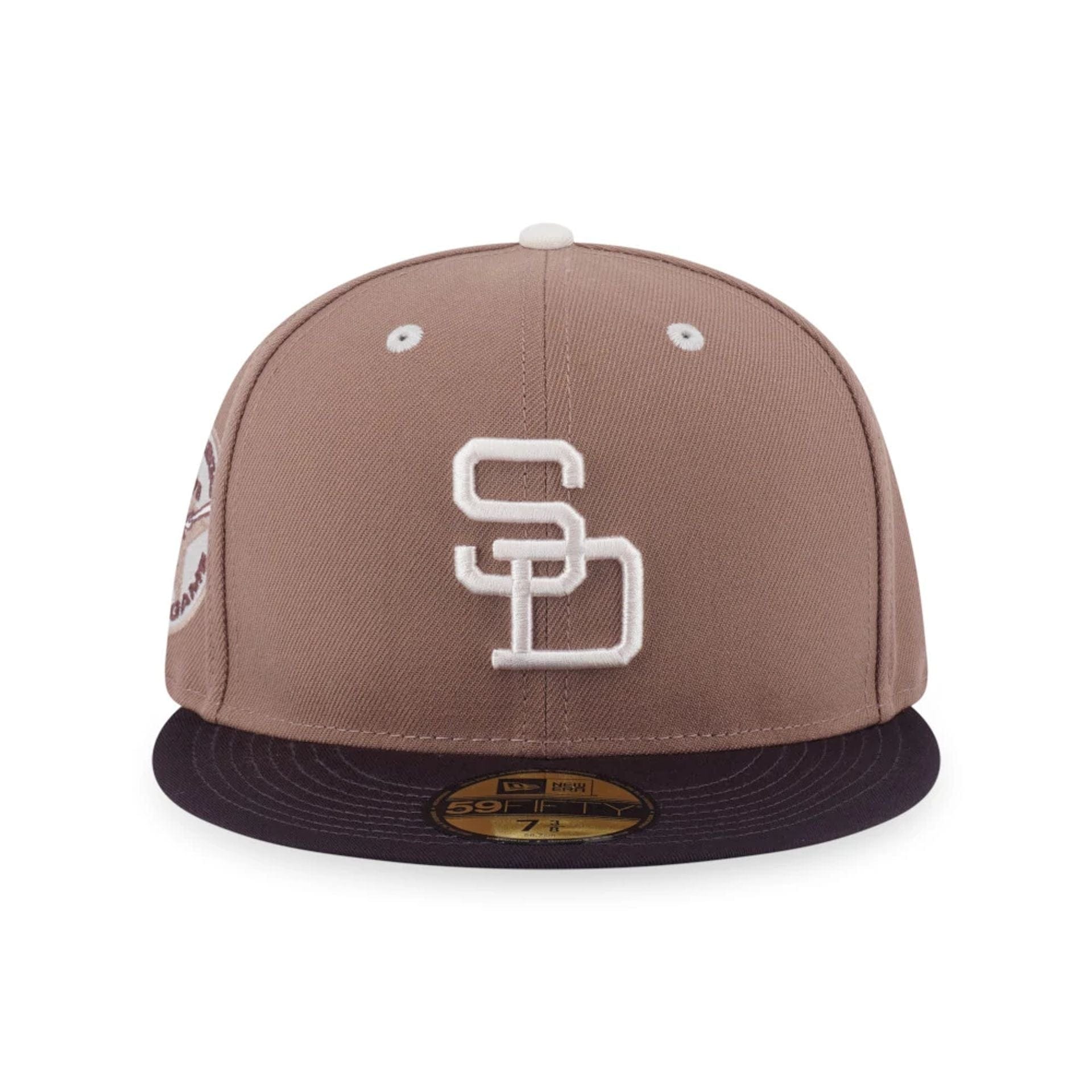 This is a San Diego Padres MLB Iced Latte Beige 59FIFTY Fitted Cap 2