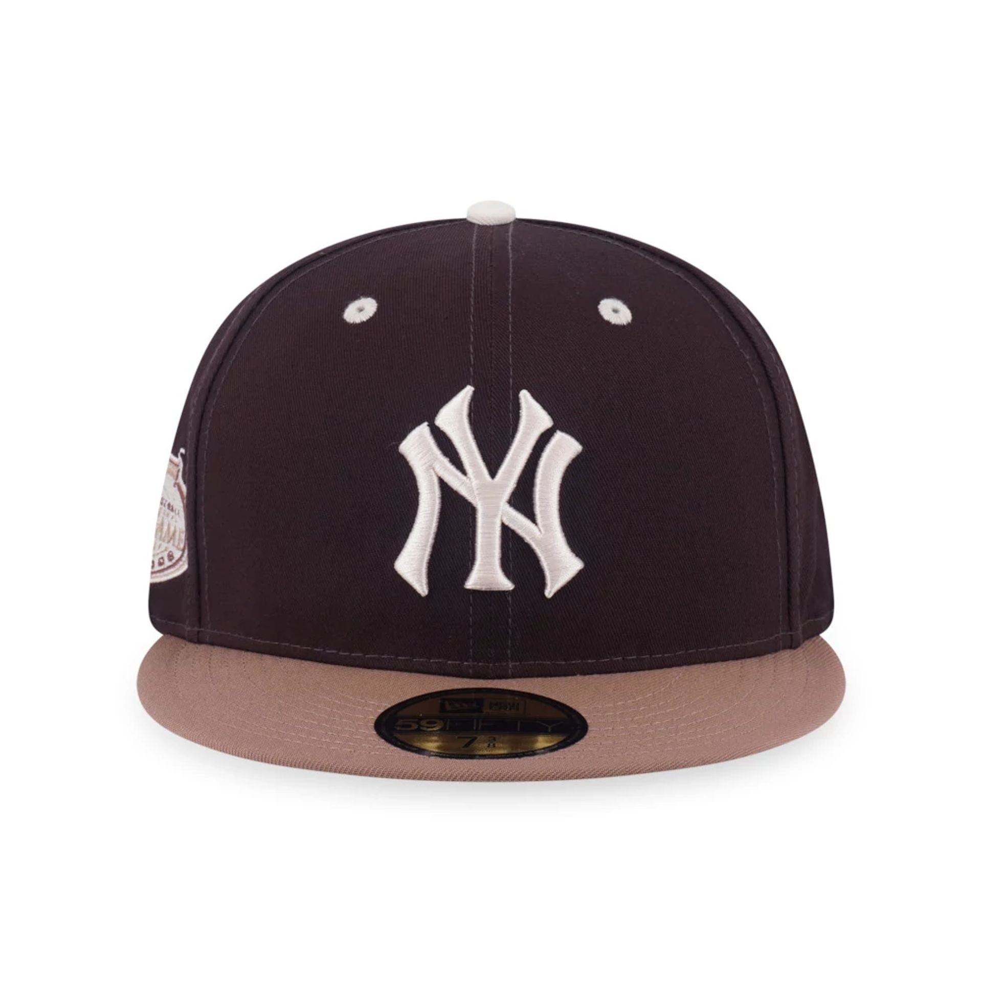 This is a New York Yankees MLB Iced Latte Dark Brown 59FIFTY Fitted Cap 2