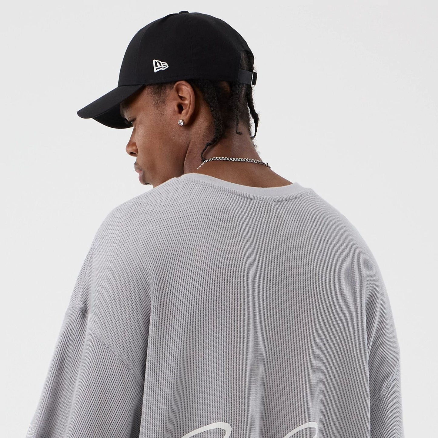 The Male model is wearing New Era Basic Grey T-Shirt 7