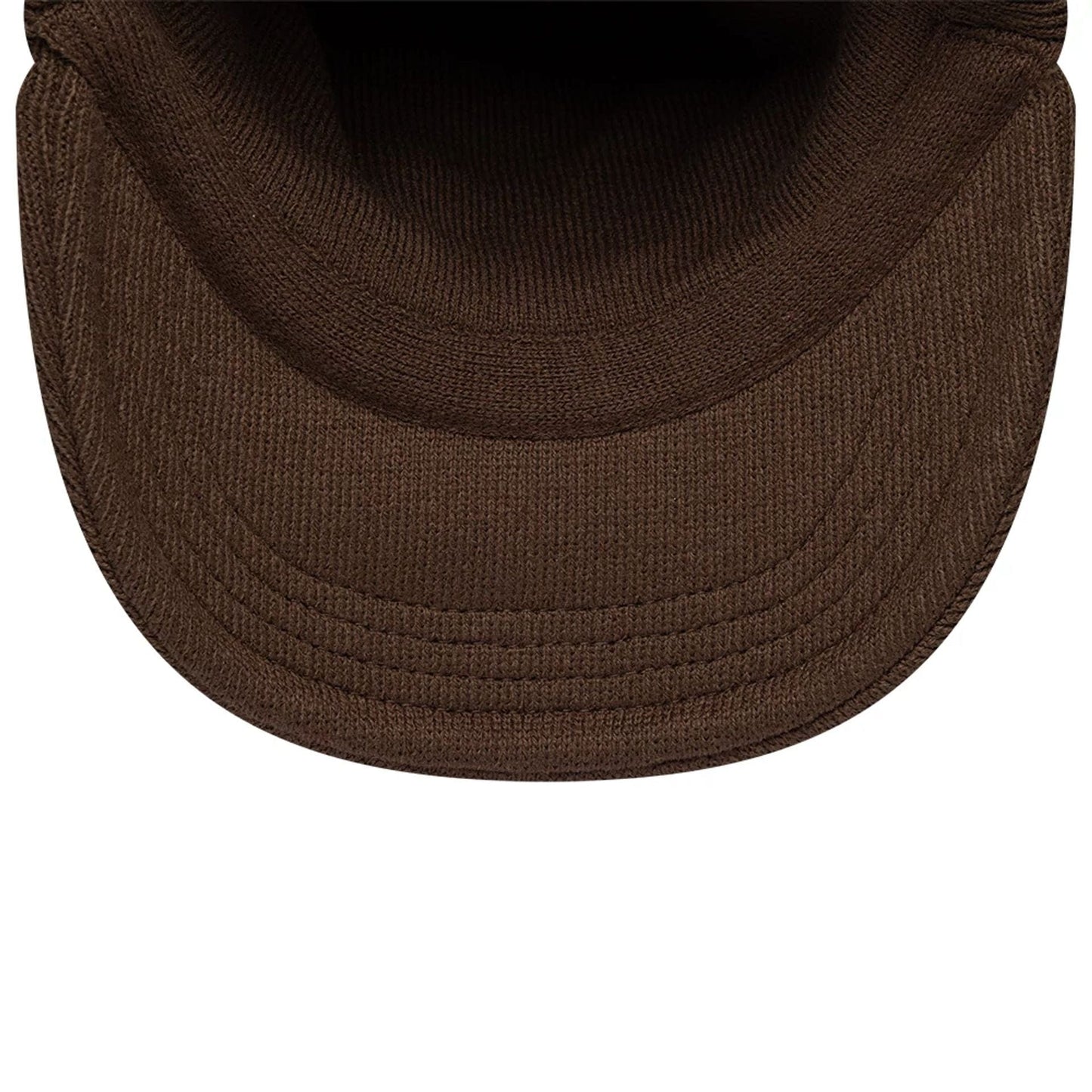 This is a New Era Dark Brown Visor Knit Beanie Hat 7