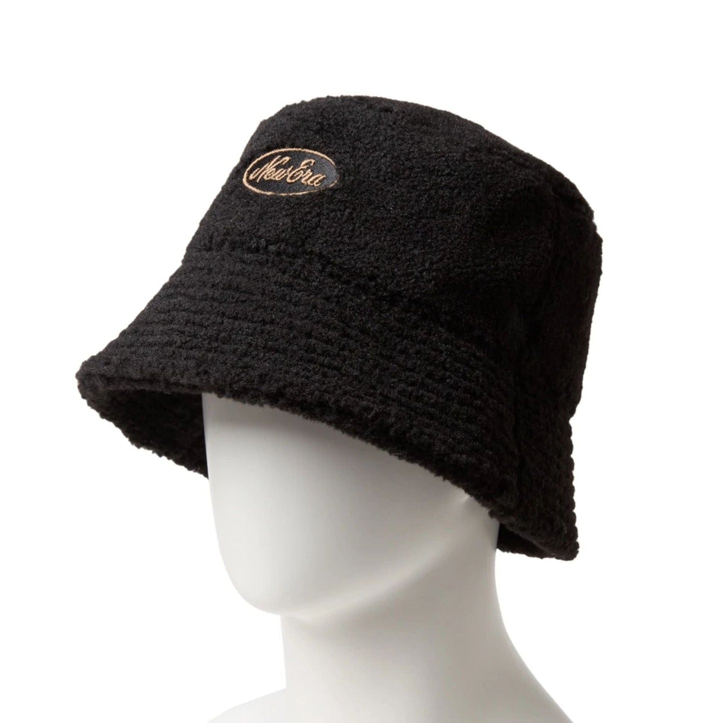 This is a New Era Oval Logo Boa Black Bucket Hat 3