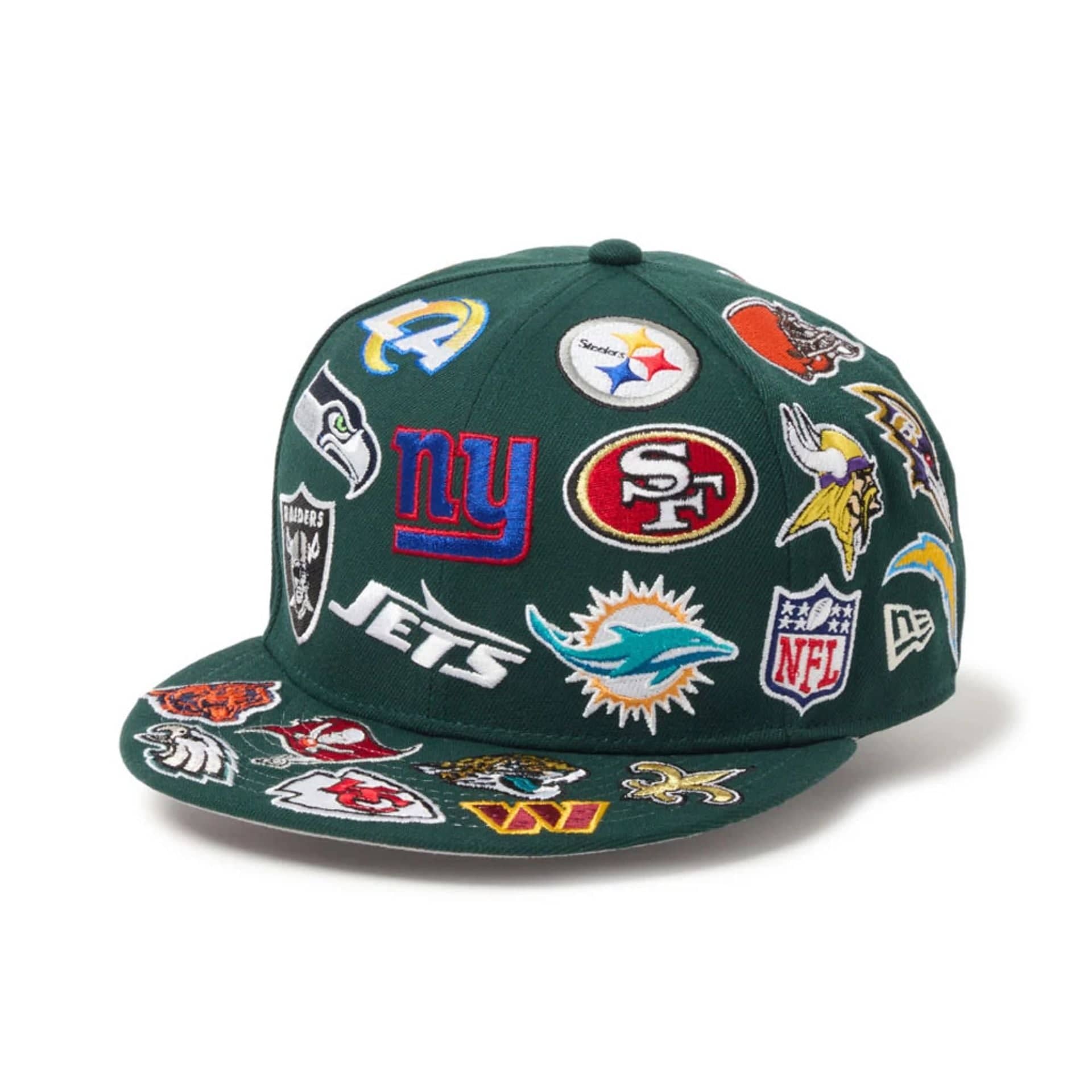 This is a NFL League All Over Dark Green 9FIFTY Snapback Adjustable Cap 1