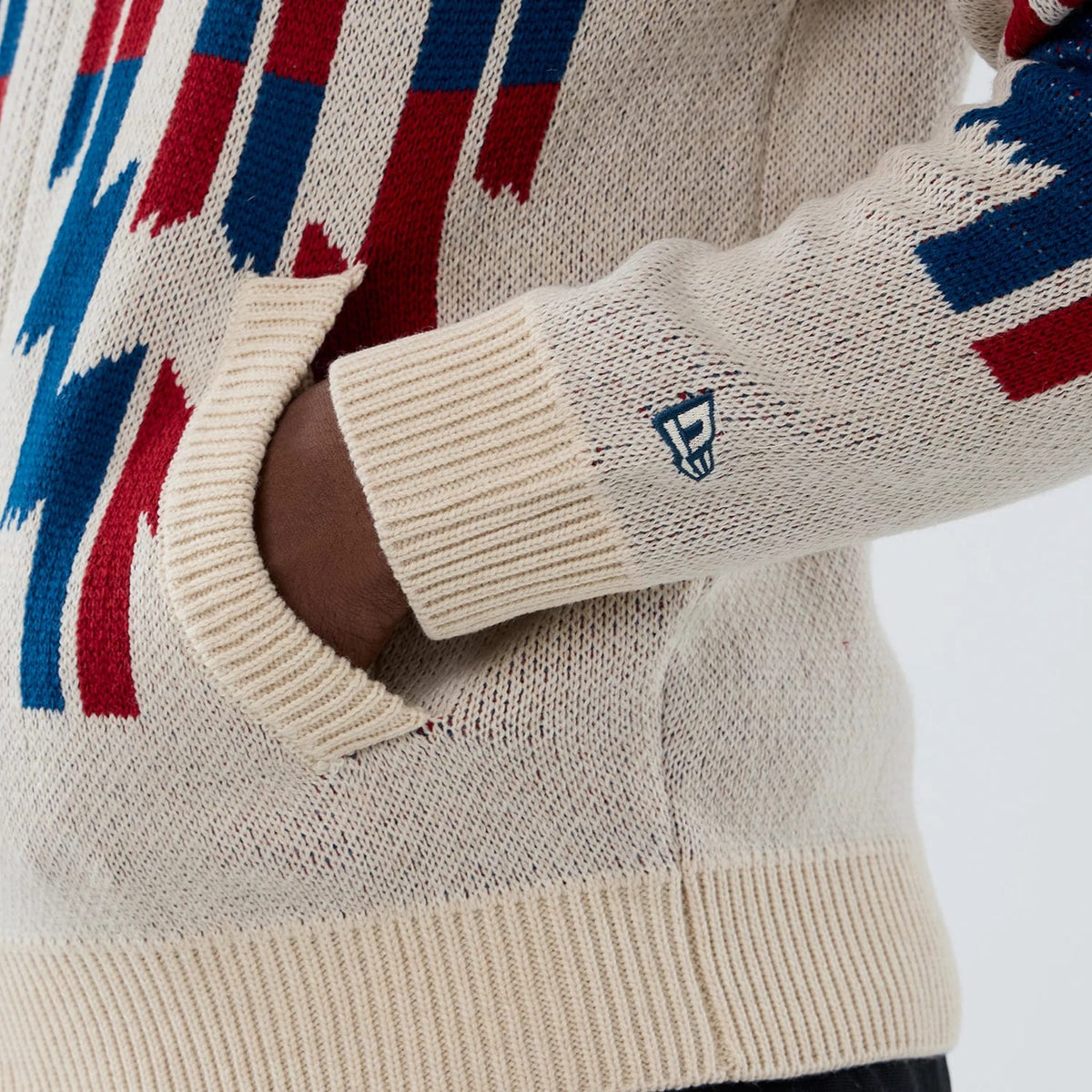 The Male model is wearing New Era Organic Cowichan Natural Cardigan 4