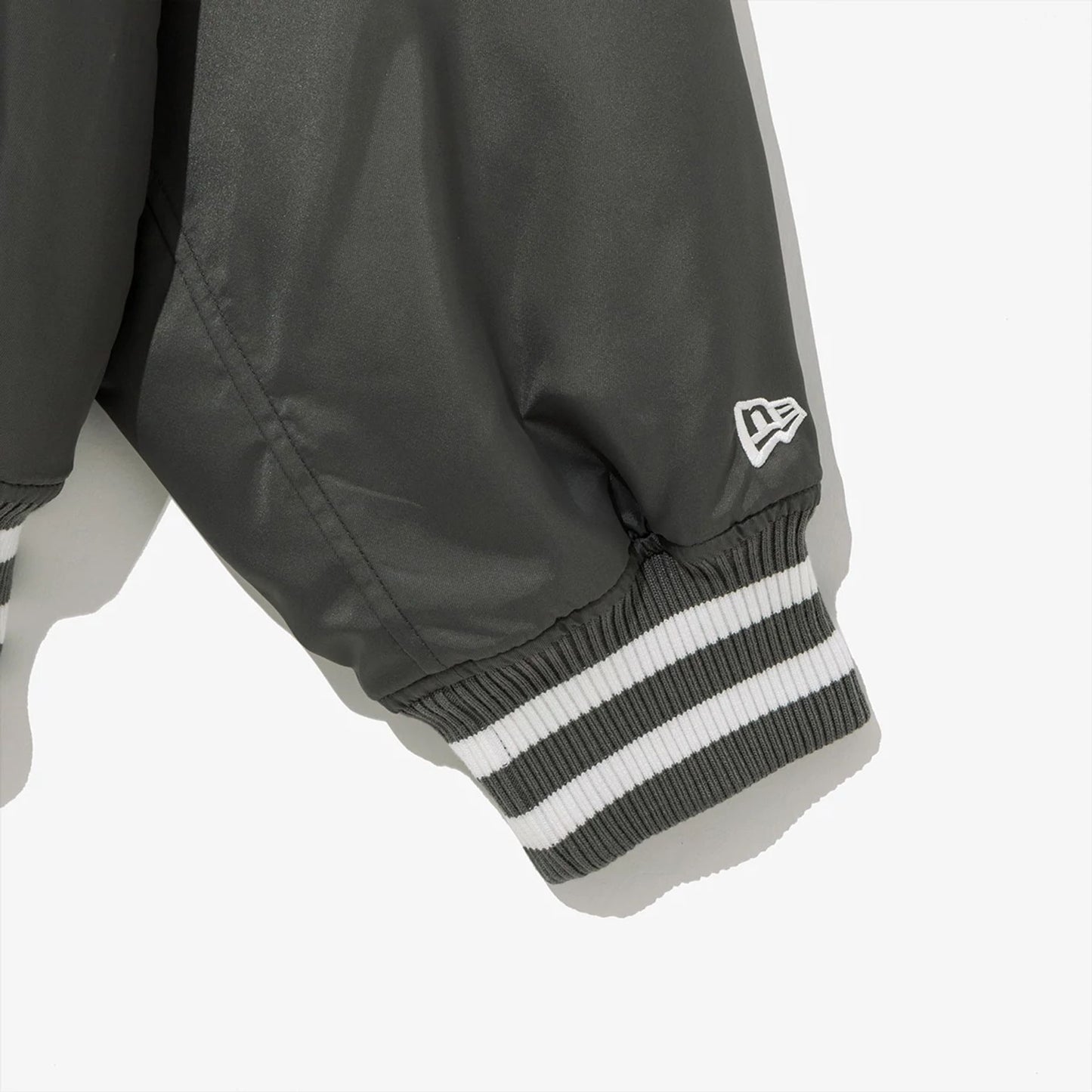 The Male model is wearing LA Dodgers MLB Grey Stadium Jacket 14