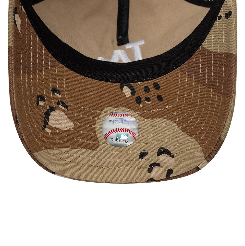 Pictured is this MLB Camo Reserve LA Dodgers 9TWENTY A-Frame Adjustable cap in Desert Camo. 7
