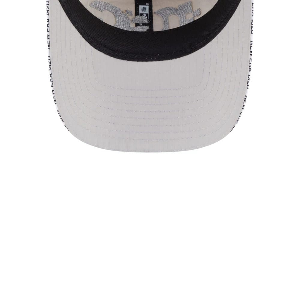 Pictured is this New Era NEC Logo 9FORTY Unstructured cap in White. 7