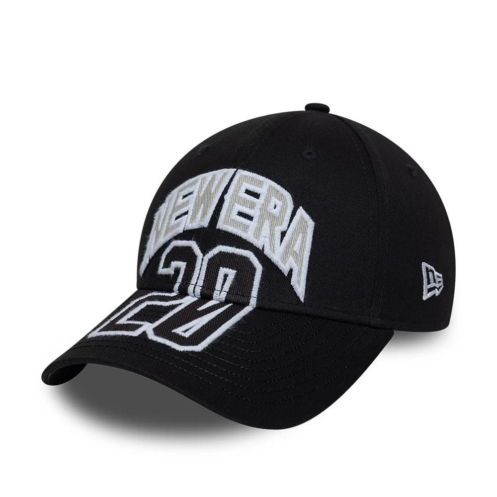 Pictured is this New Era Street Script Archived New Era Heritage 1920 9FORTY cap in black. 1