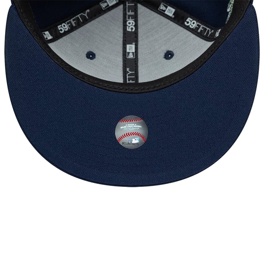 Pictured is this MLB Garden New York Mets 59FIFTY Fitted cap in dark blue. 7