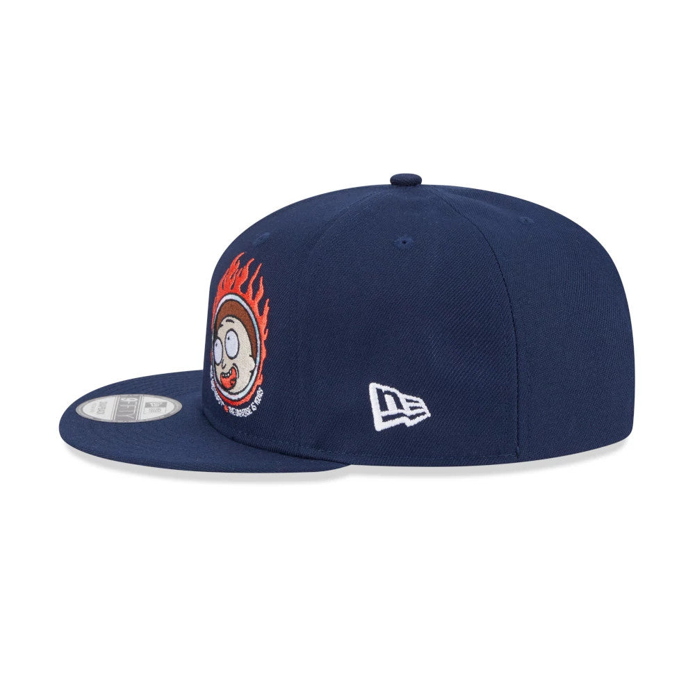 Pictured is this Rick And Morty 9FIFTY Strapback Adjustable cap in dark blue. 4