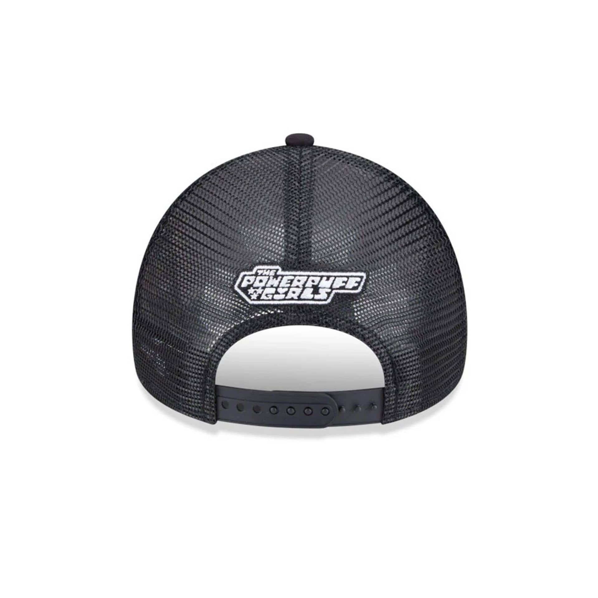 Pictured is this Powerpuff Girls 9FORTY A-Frame Trucker cap in Black. 2