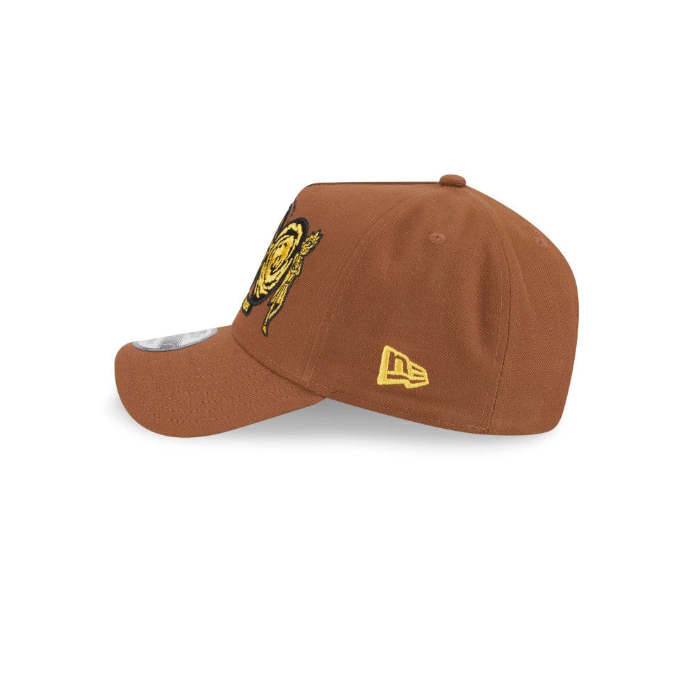 Pictured is this Rick And Morty 9FORTY A-Frame Adjustable cap in open brown. 4