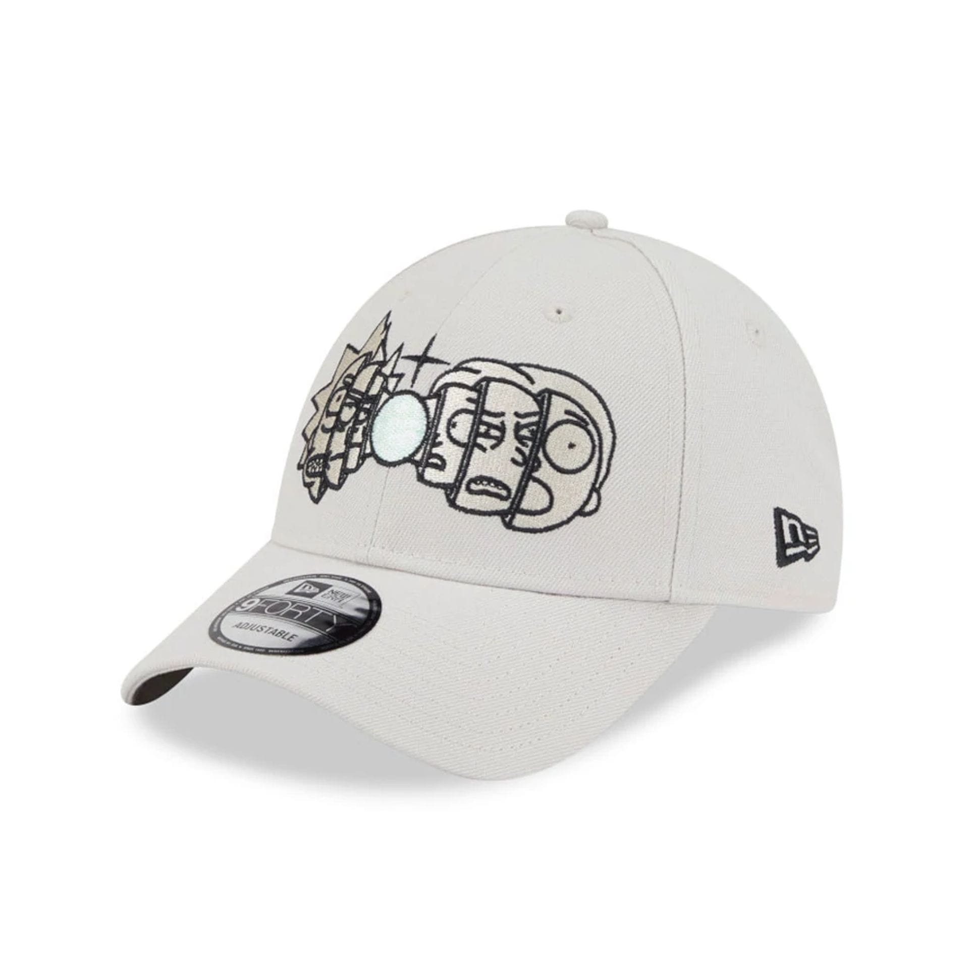 Pictured is this Rick And Morty 9FORTY Adjustable cap in Cream. 1