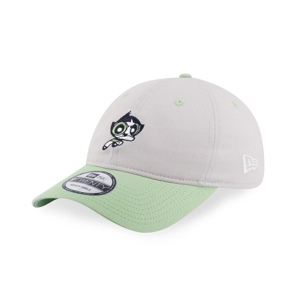 Pictured is this Powerpuff Girls Buttercup 9TWENTY cap in grey and green.. 1