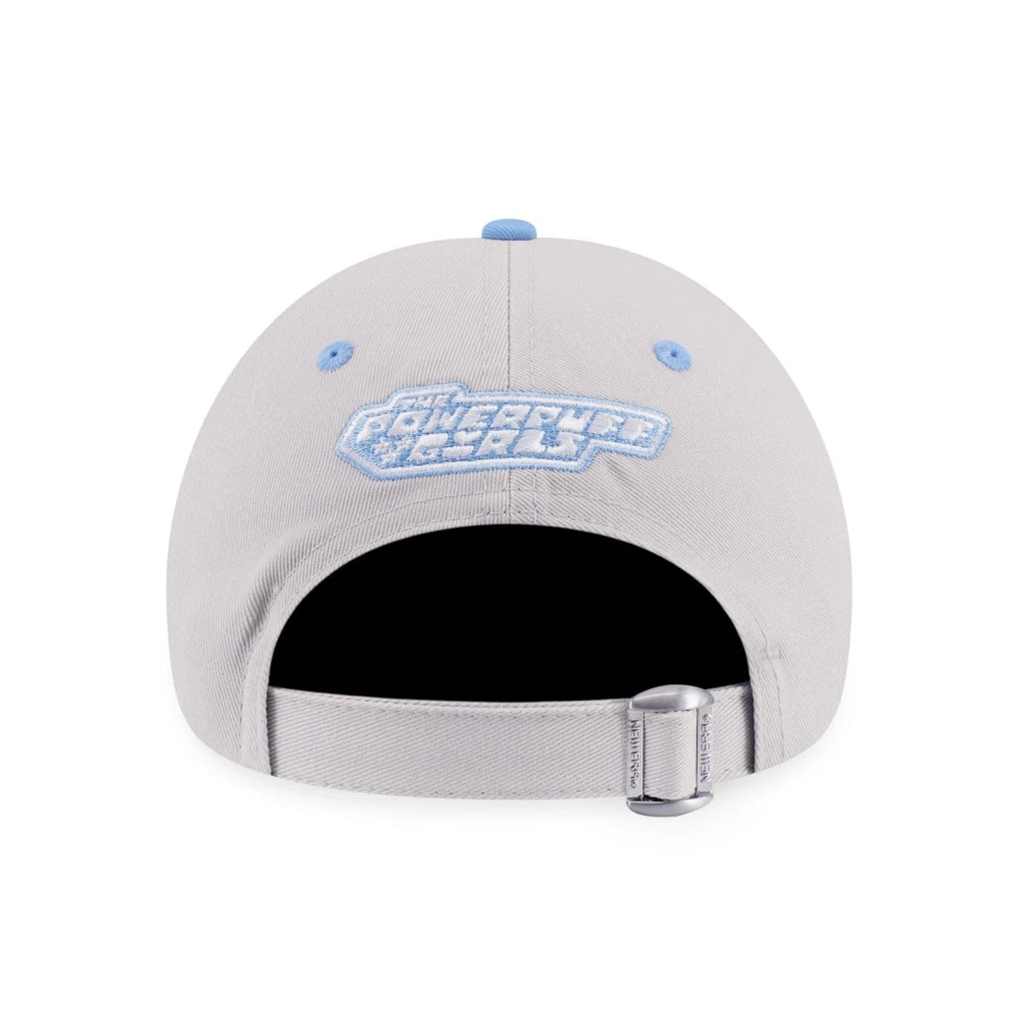 Pictured is this Powerpuff Girls Bubbles 9TWENTY cap in grey and blue. 2
