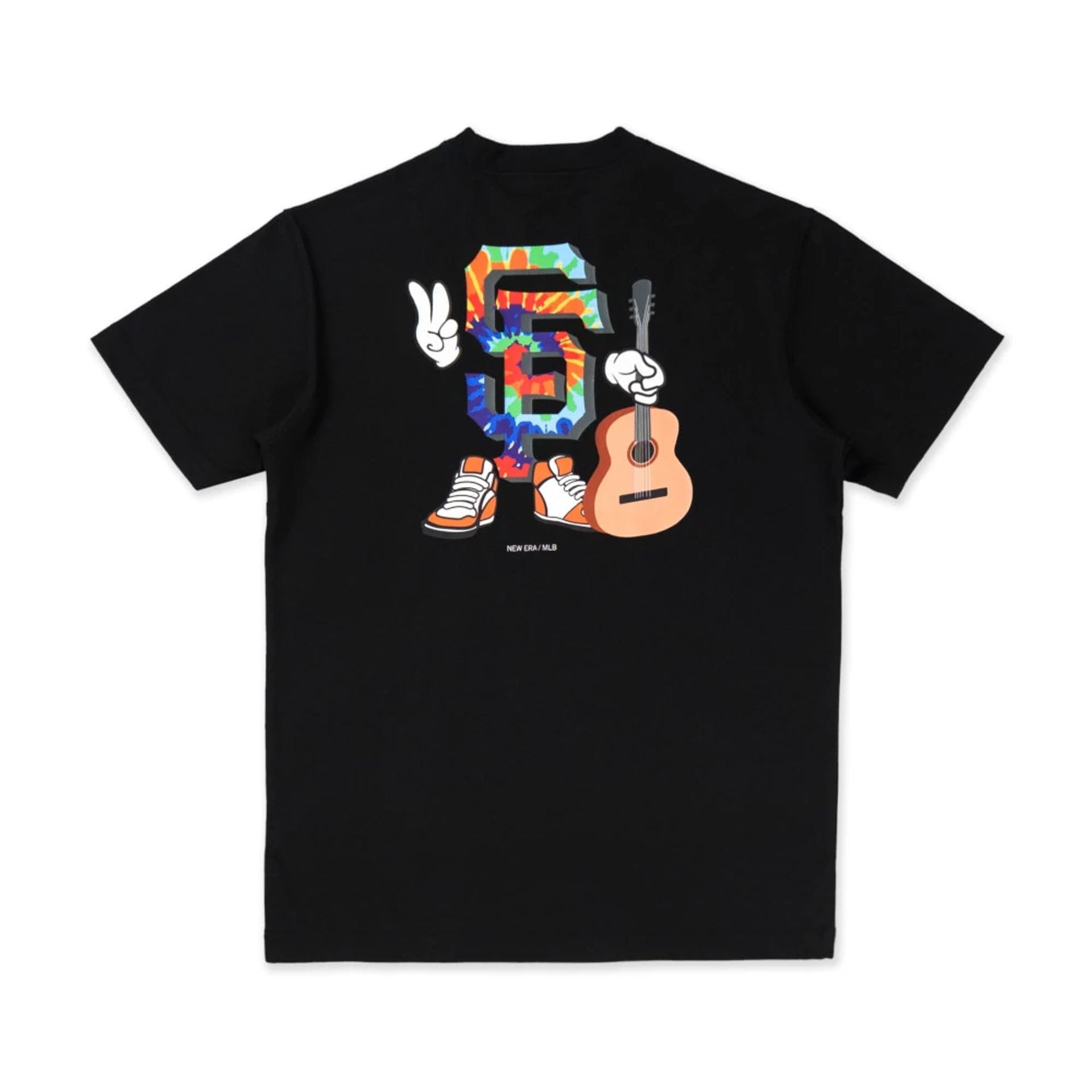 The model is wearing this MLB Cartoon San Francisco Giants T-Shirt in black. 1