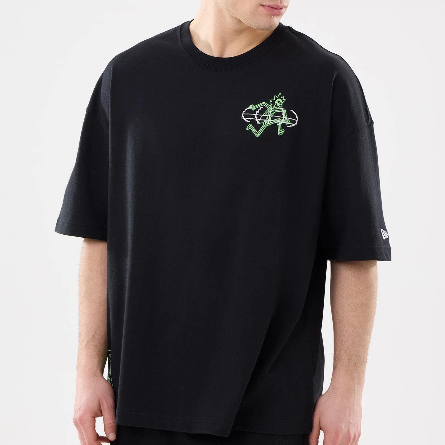 The model is wearing this Rick And Morty X-Ray T-Shirt in black. 3