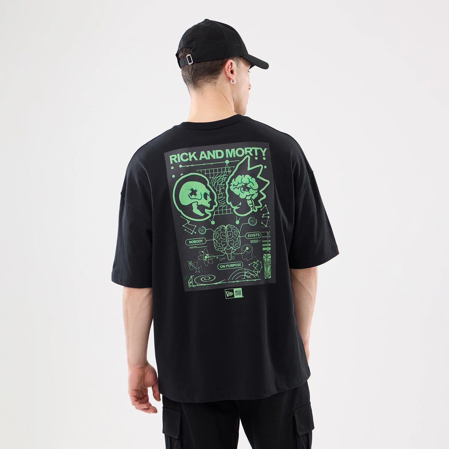 The model is wearing this Rick And Morty X-Ray T-Shirt in black. 2