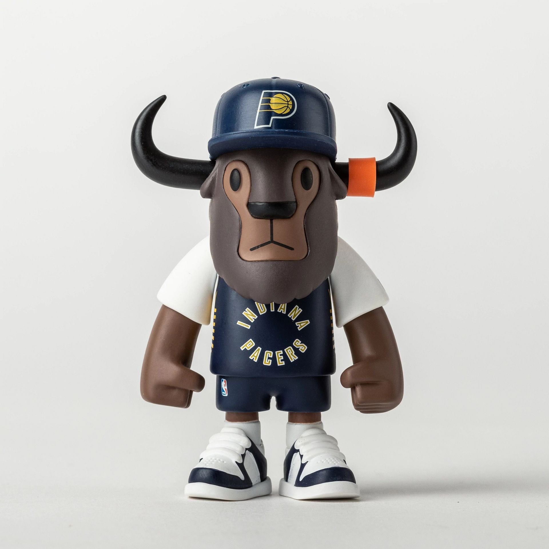 Pictured is this NBA 2025 Indiana Pacers Mini Buffalo Figure in navy. 1