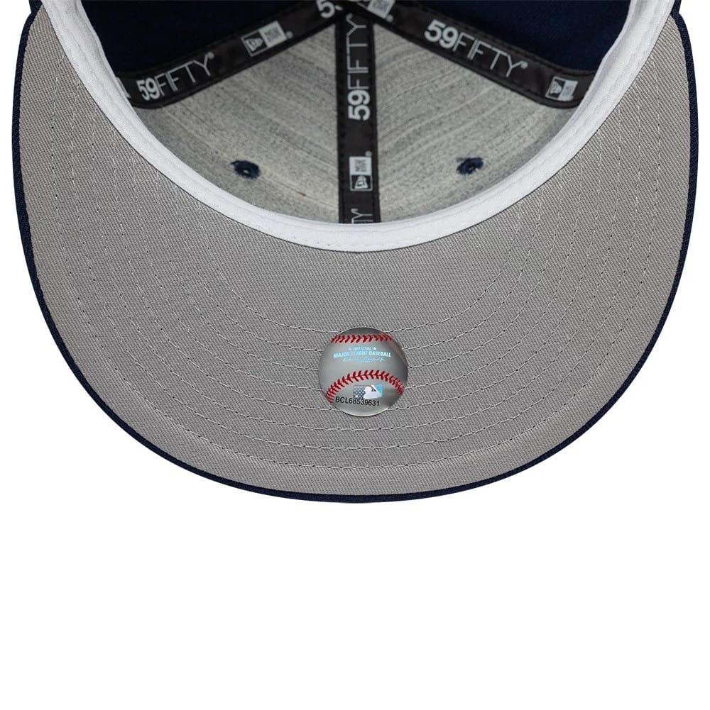 Pictured is this MLB Reserve New York Yankees 59FIFTY Fitted cap in dark blue. 2