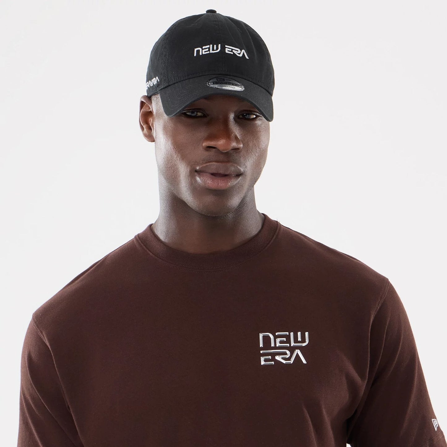 The model is wearing this Hajime Sorayama X MLB San Diego Padres T-Shirt in Dark Brown. 7