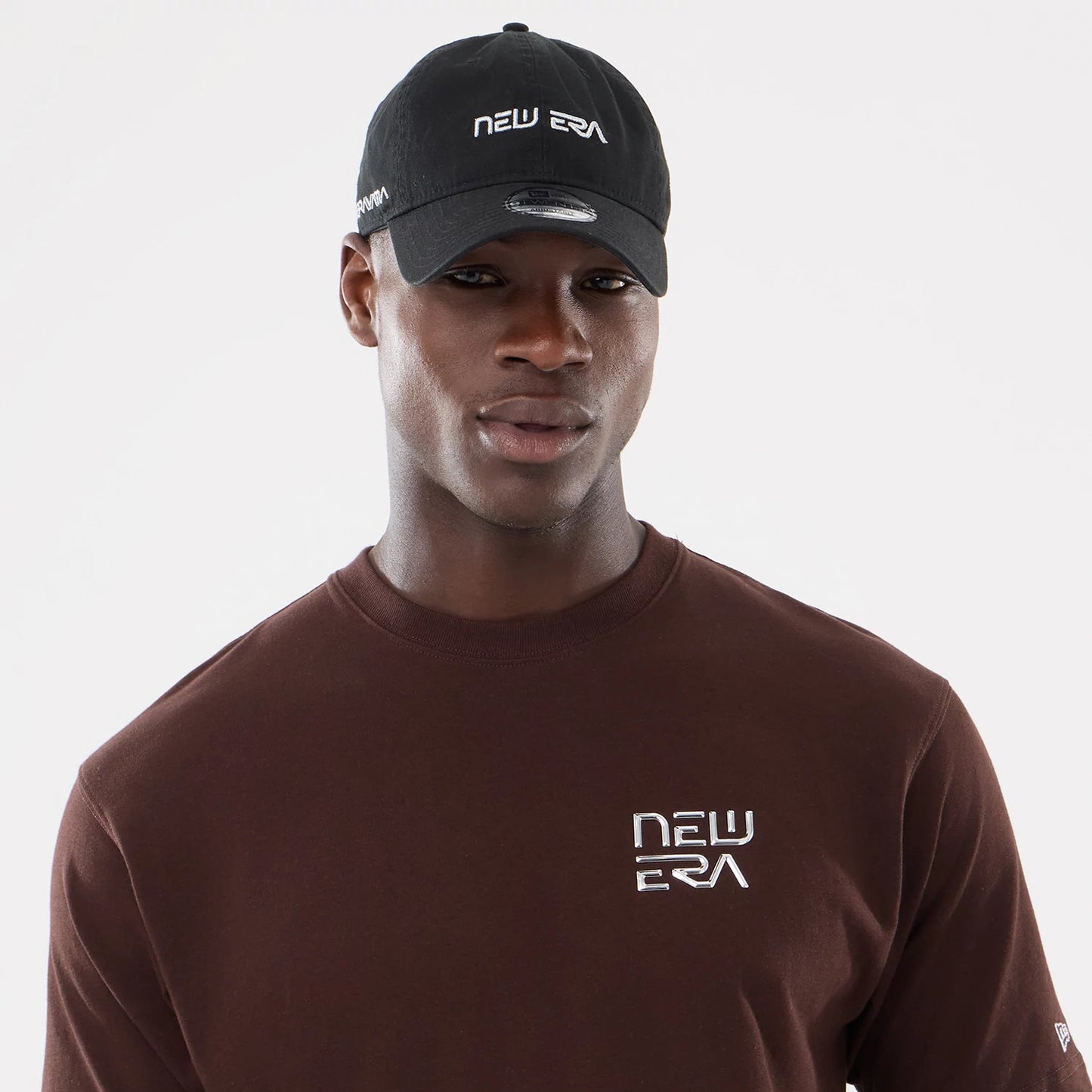 The model is wearing this Hajime Sorayama X MLB San Diego Padres T-Shirt in Dark Brown. 7