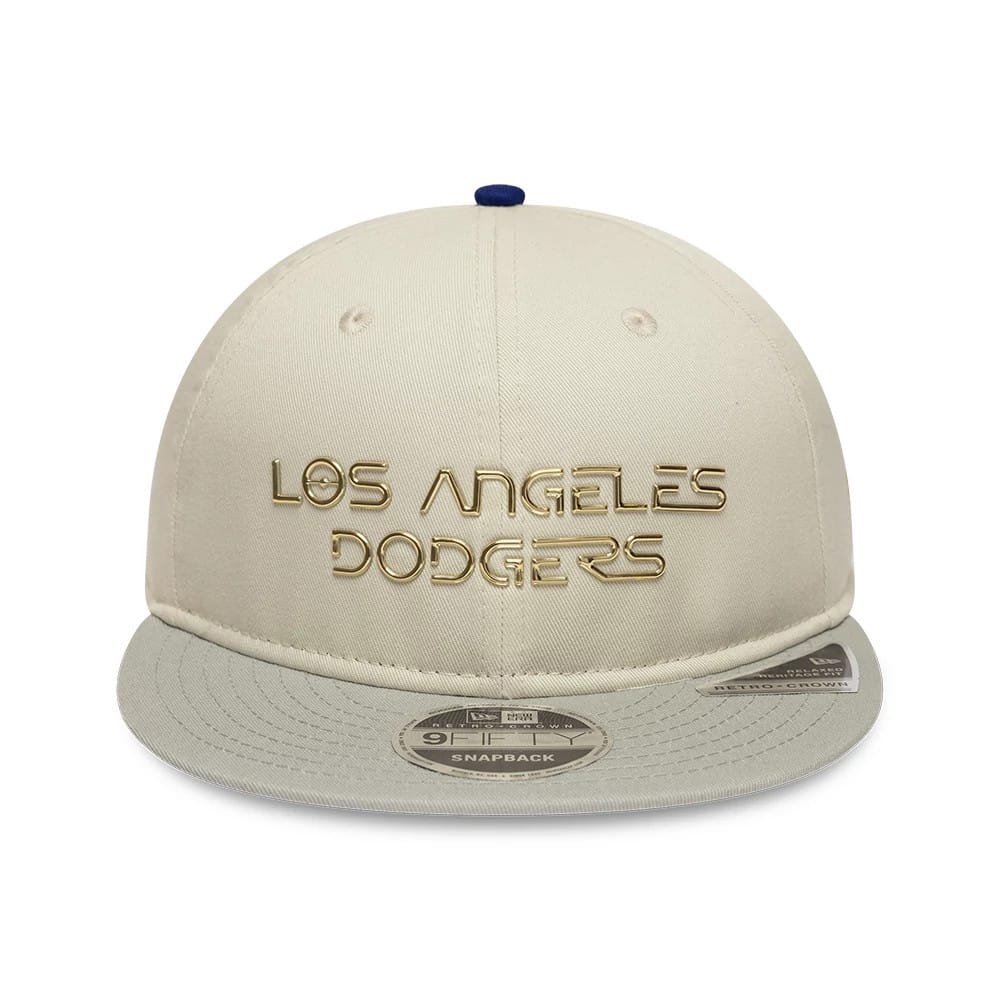 Pictured is this Hajime Sorayama X MLB LA Dodgers Retro Crown 9FIFTY cap in Cream. 4