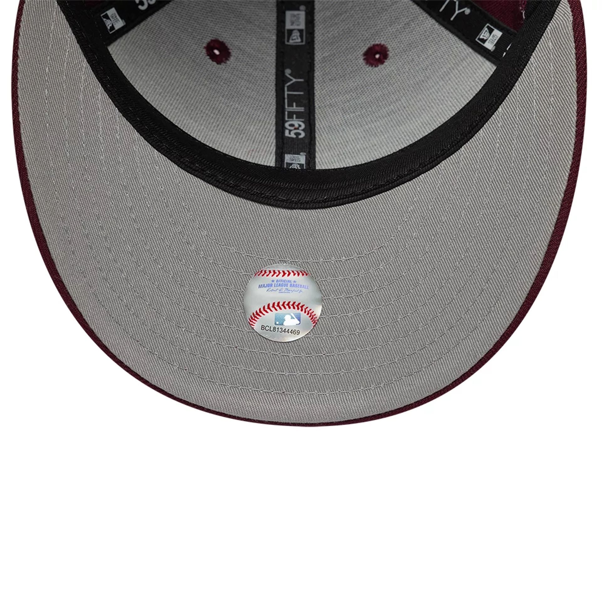 Pictured is this MLB College Varsity St. Louis Cardinals Low Profile 59FIFTY Fitted cap in dark red. 2