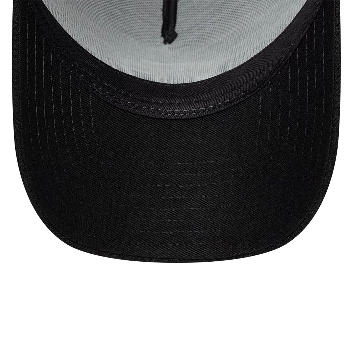 Pictured is this New Era Paisley Emblem 9FORTY A-Frame Trucker cap in black. 7