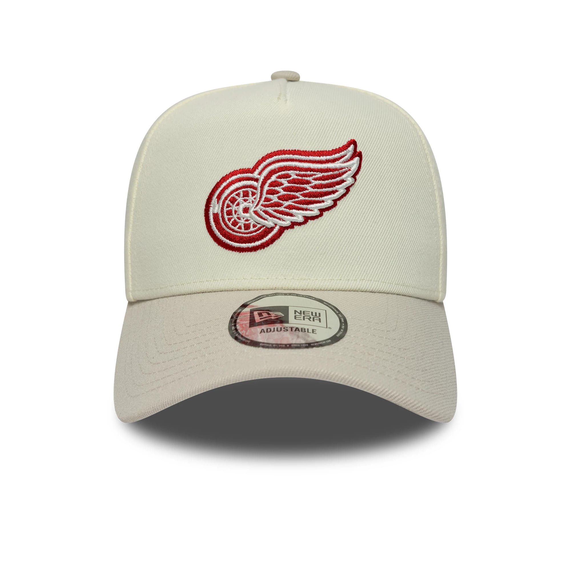 Pictured is this NHL Detroit Red Wings 9FORTY A-Frame cap in Cream. 2