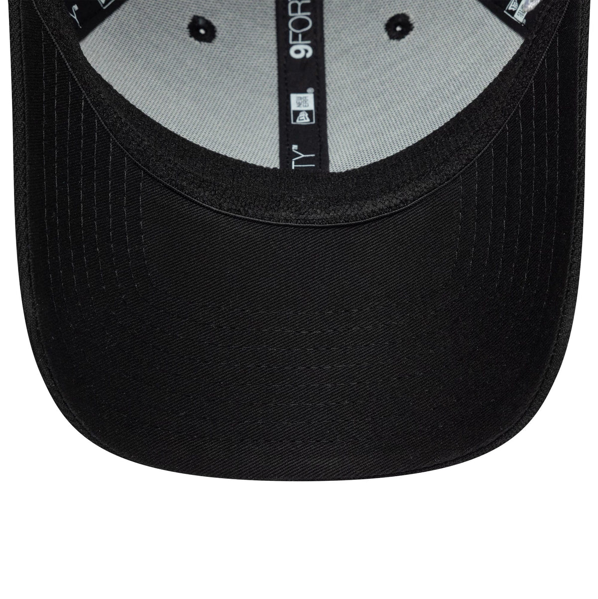Pictured is this New Era Big Script 9FORTY Stretch Snap cap in black. 7