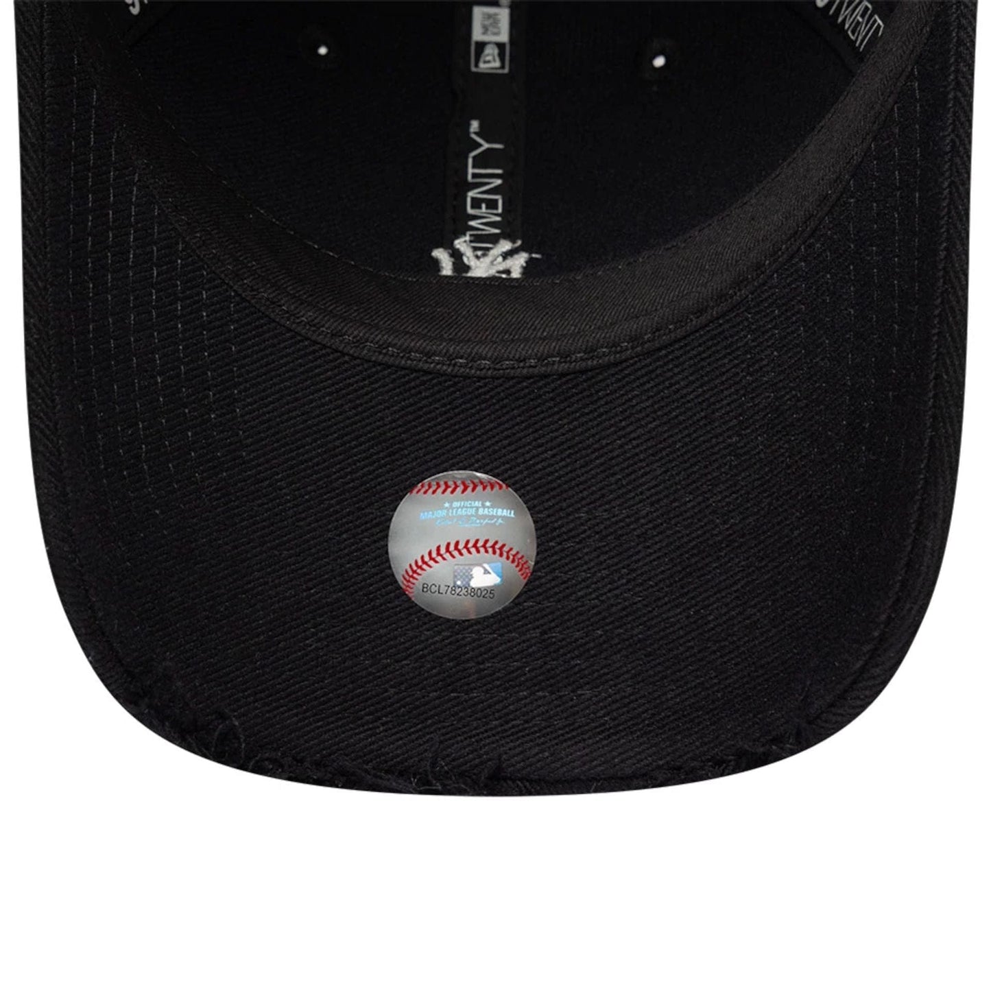 Pictured is this MLB Distressed New York Yankees 9TWENTY cap in black. 7