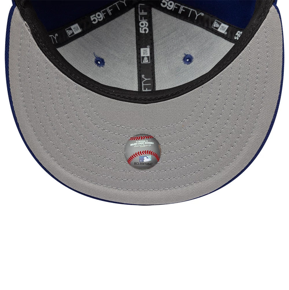 Pictured is this Hajime Sorayama X MLB LA Dodgers 59FIFTY Fitted cap in Dark Blue. 2