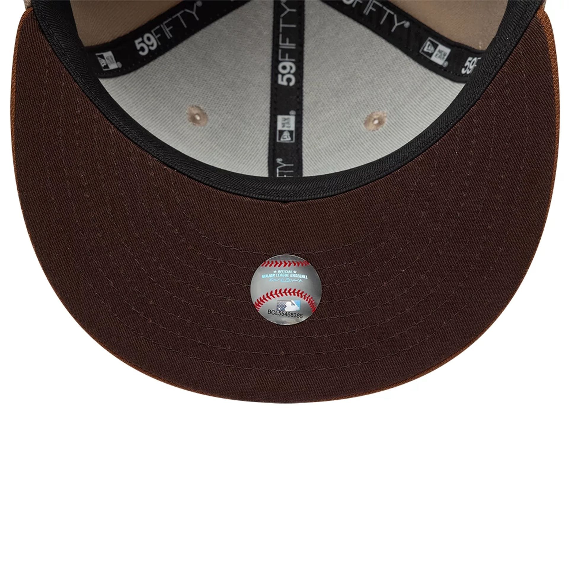 Pictured is this MLB Mocha Mousse LA Dodgers 59FIFTY Fitted cap in multi. 2