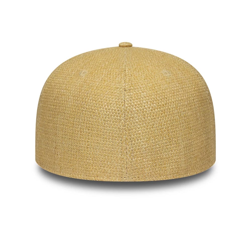 Pictured is this New Era Straw 59FIFTY Fitted cap in beige. 4