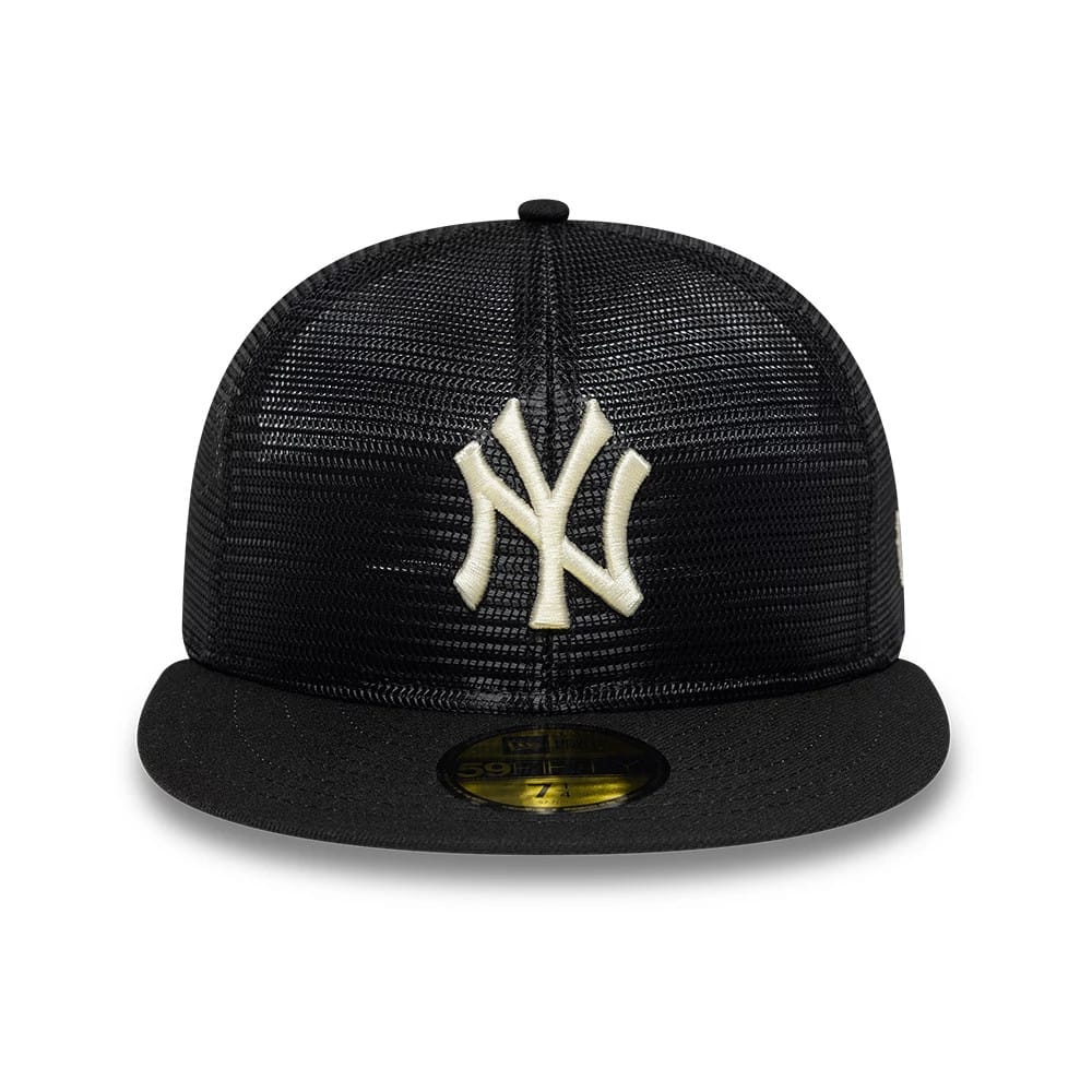 Pictured is this MLB All Mesh New York Yankees 59FIFTY Fitted cap in black. 3